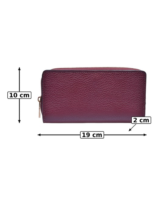 Anna Luchini Wine-Coloured Cowhide Leather Bag - Image 5