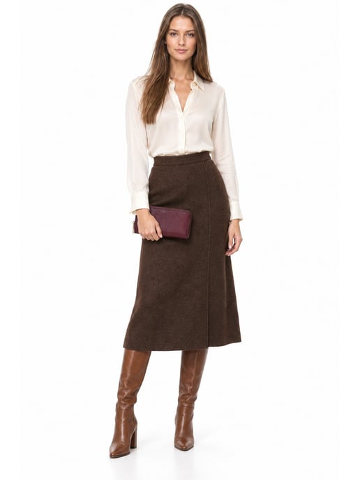 Anna Luchini Wine-Coloured Cowhide Leather Bag - Image 6