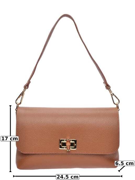 Roberta M Brown Cowhide Leather Bag - Image 6