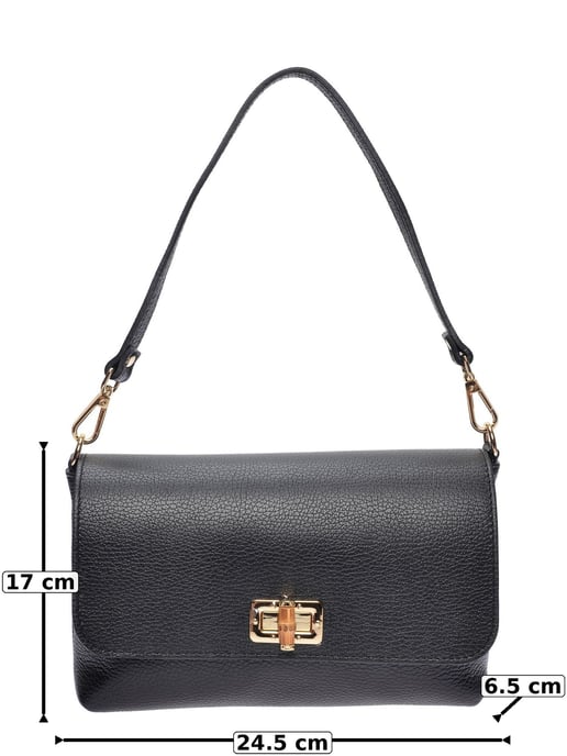 Roberta M Black Cowhide Leather Bag - Image 6