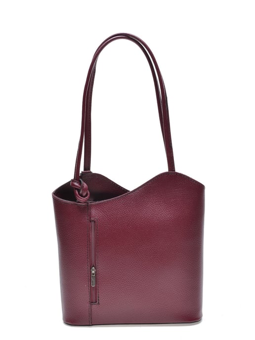 Anna Luchini Wine-coloured Cowhide Leather Bag - Image 1