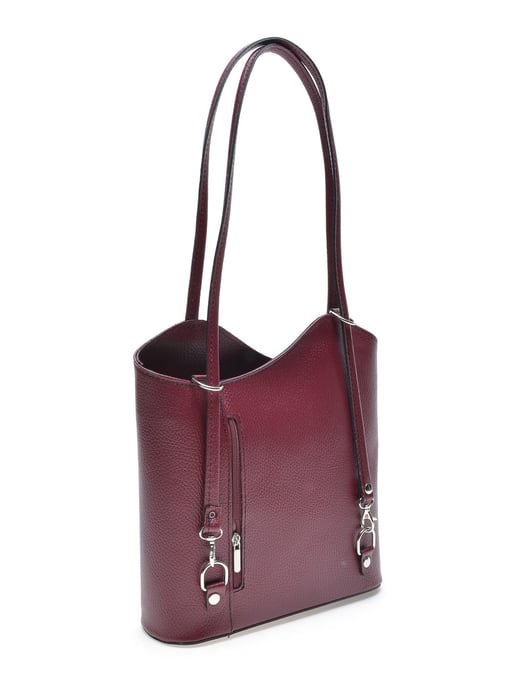 Anna Luchini Wine-coloured Cowhide Leather Bag - Image 2
