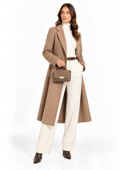 Roberta M Beige Cowhide Leather Bag - Image 6