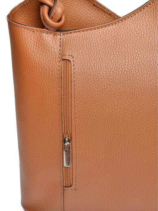 Anna Luchini Brown Cowhide Leather Bag - Image 3