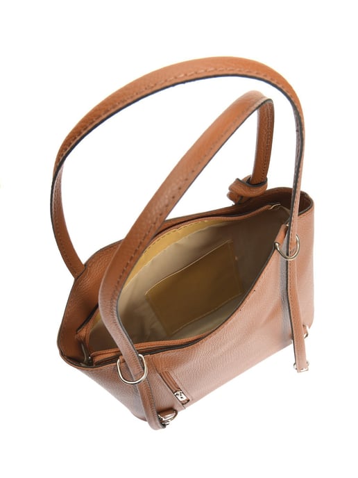 Anna Luchini Brown Cowhide Leather Bag - Image 4