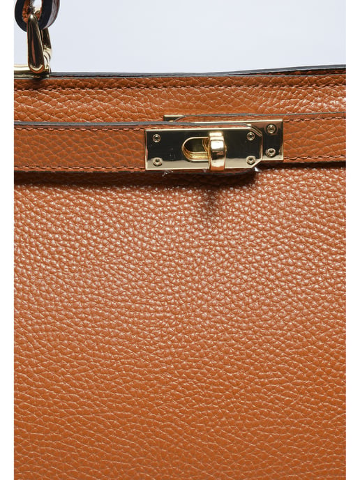 Roberta M COGNAC Rundleer Tas - Image 3