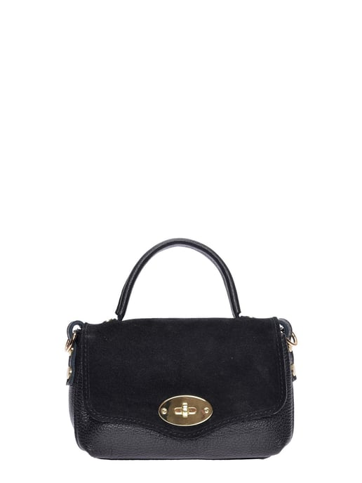 Roberta M Black Cowhide Leather Bag - Image 1