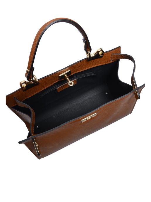 Roberta M COGNAC Rundleer Tas - Image 4