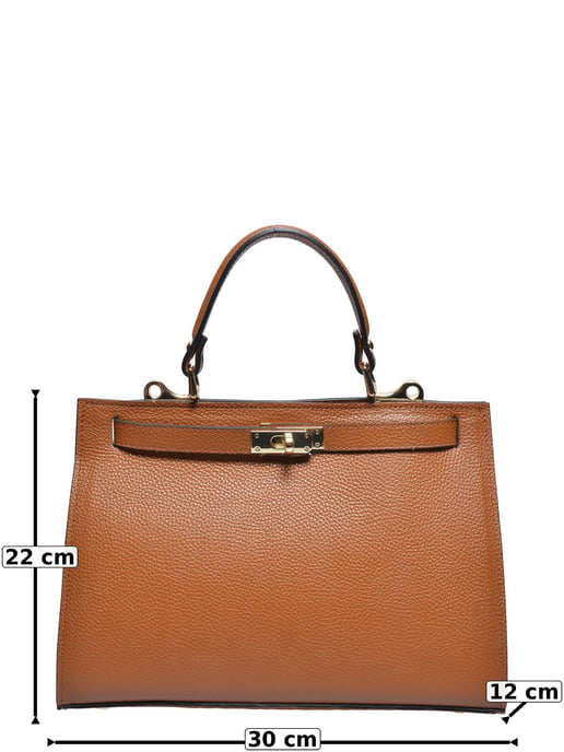 Roberta M COGNAC Rundleer Tas - Image 5