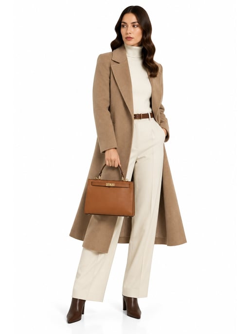 Roberta M COGNAC Rundleer Tas - Image 6