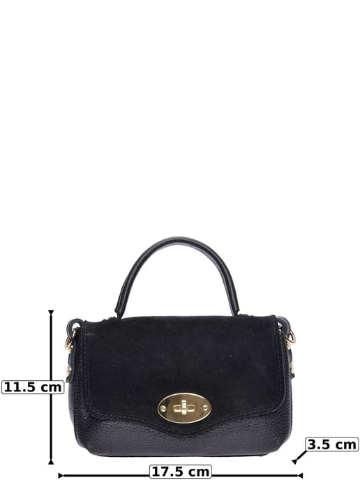 Roberta M Black Cowhide Leather Bag - Image 6