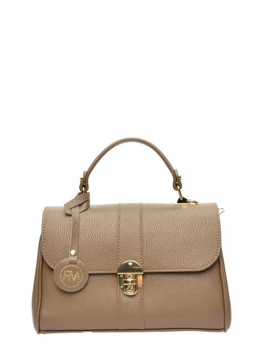 Roberta M Beige Rundleer Tas - Image 1