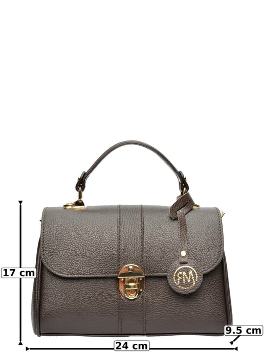 Roberta M Bordeauxrood Rundleer Tas - Image 6