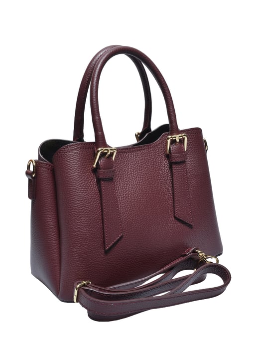 Roberta M Wine-Coloured Cowhide Leather Bag - Image 2