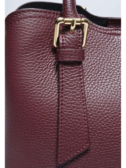 Roberta M Wine-Coloured Cowhide Leather Bag - Image 3