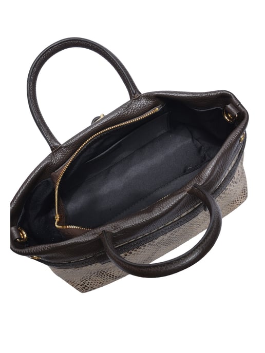 Isabella Rhea Chestnut Brown Cowhide Leather Bag - Image 4