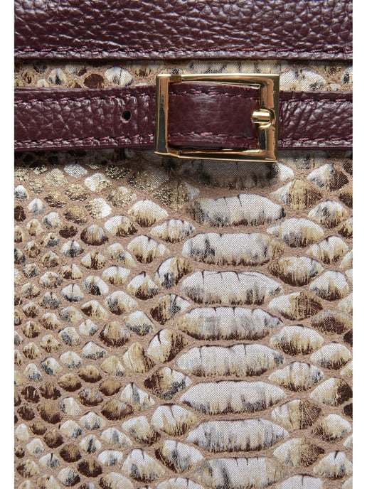 Isabella Rhea Burgundy Cowhide Leather Bag - Image 3