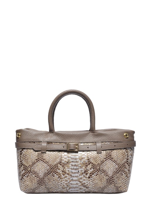 Isabella Rhea Beige Cow Leather Bag - Image 1