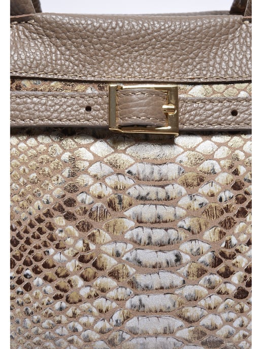 Isabella Rhea Beige Cow Leather Bag - Image 3