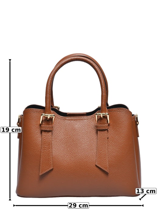 Roberta M COGNAC Leather Tote Bag - Image 5