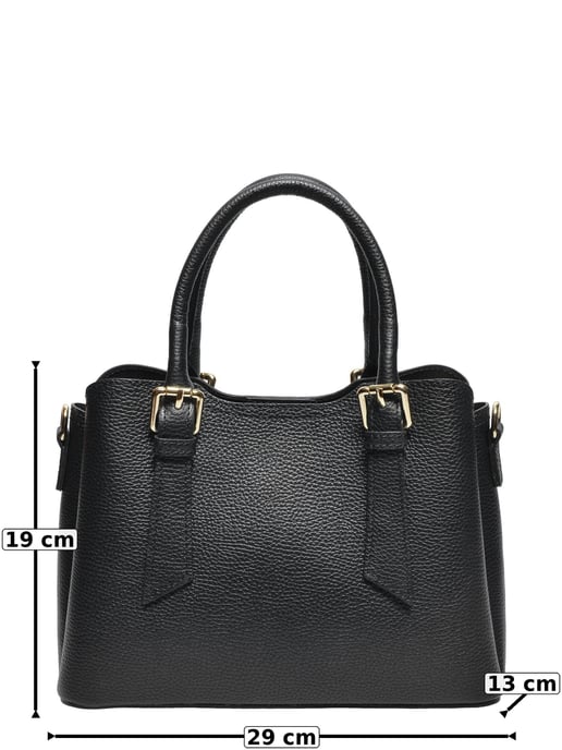 Roberta M Black Cow Leather Bag - Image 5