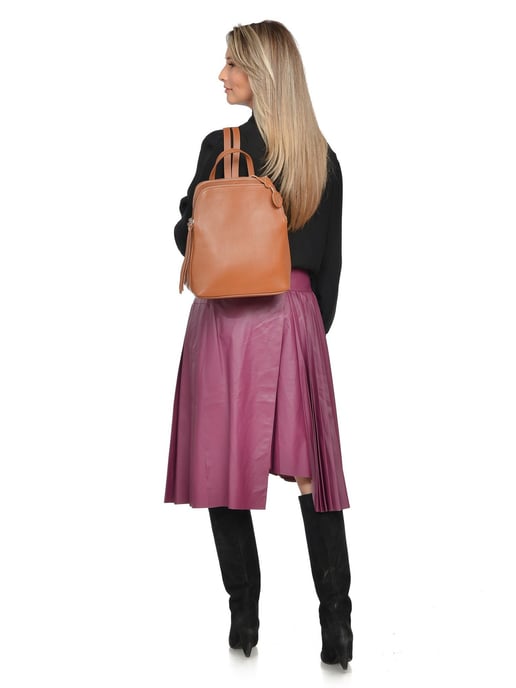 Isabella Rhea Brown Cowhide Leather Bag - Image 5