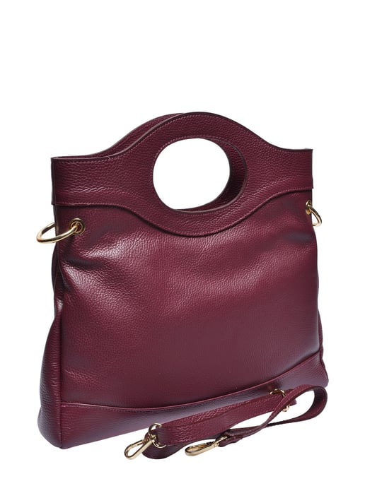 Anna Luchini Burgundy Calfskin Bag - Image 2
