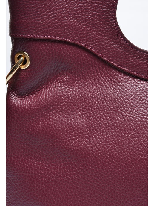 Anna Luchini Burgundy Calfskin Bag - Image 3