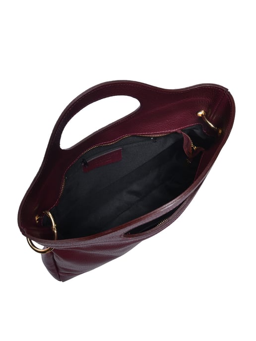 Anna Luchini Burgundy Calfskin Bag - Image 4