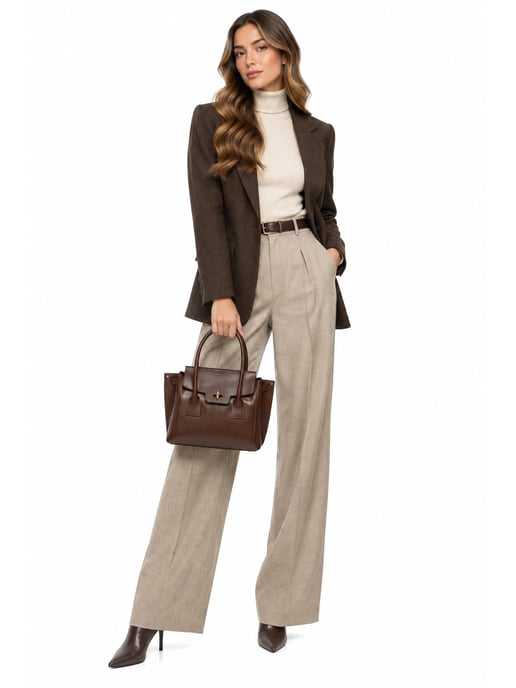 Isabella Rhea Chestnut Brown Cowhide Leather Bag - Image 5