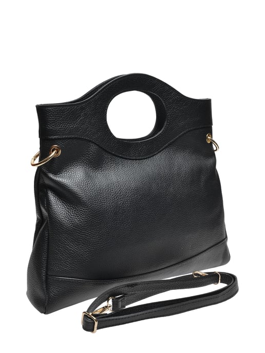 Anna Luchini Black Cowhide Leather Bag - Image 2