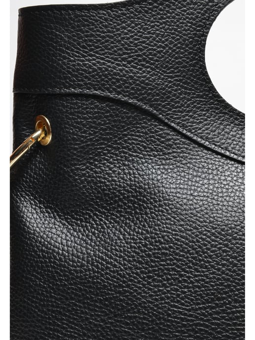 Anna Luchini Black Cowhide Leather Bag - Image 3