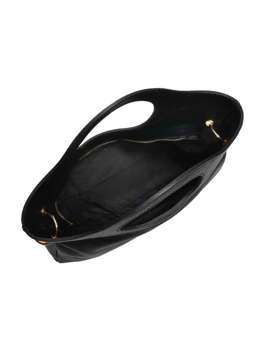 Anna Luchini Black Cowhide Leather Bag - Image 4