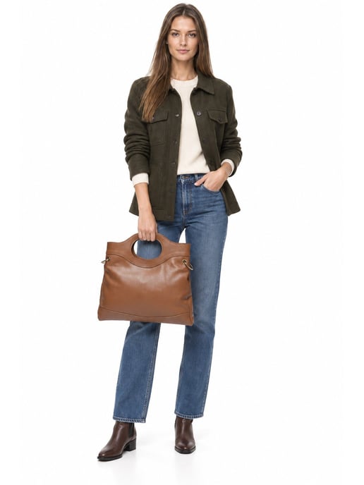 Anna Luchini Brown Calf Leather Bag - Image 6