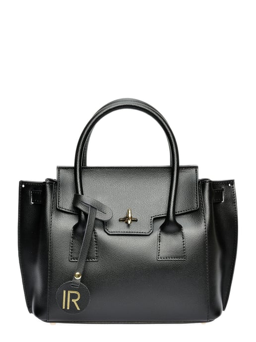 Isabella Rhea Black Cowhide Leather Bag - Image 1