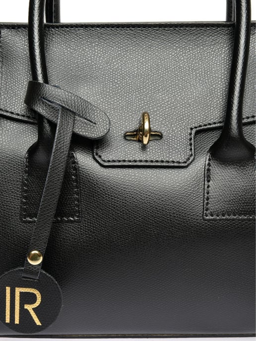 Isabella Rhea Black Cowhide Leather Bag - Image 3