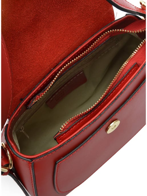 Isabella Rhea Red Calfskin Leather Bag - Image 4