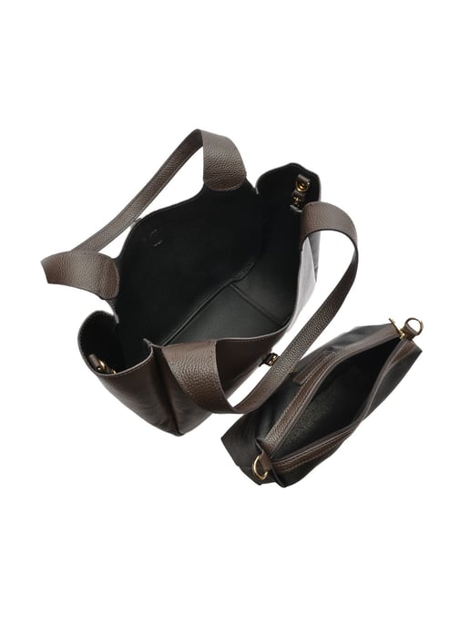Roberta M Bordeauxrood Rundleer Tas - Image 3