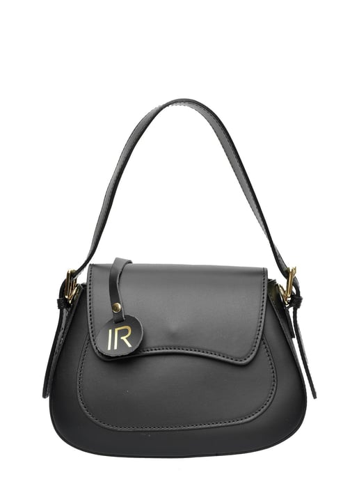 Isabella Rhea Black Cowhide Leather Bag - Image 1