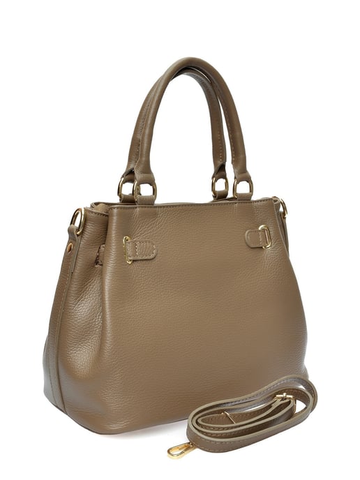 Isabella Rhea Beige Rundleer Tas - Image 2