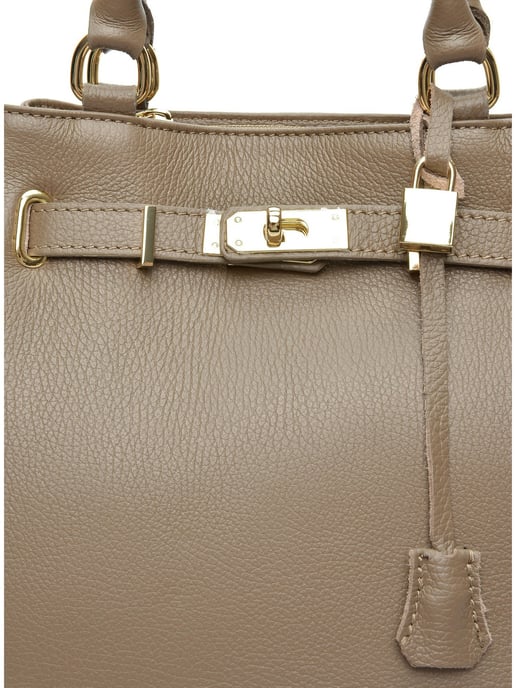 Isabella Rhea Beige Rundleer Tas - Image 3