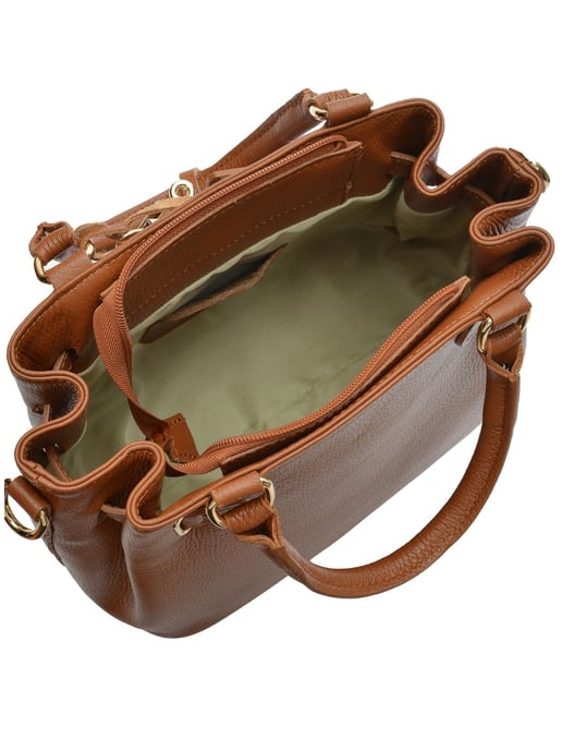 Isabella Rhea Brown Rundleer Tas - Image 4