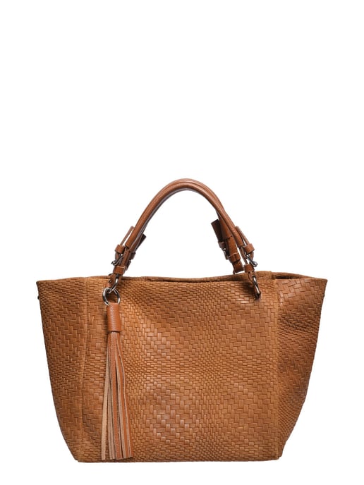 Roberta M COGNAC Rundleer Tas - Image 1
