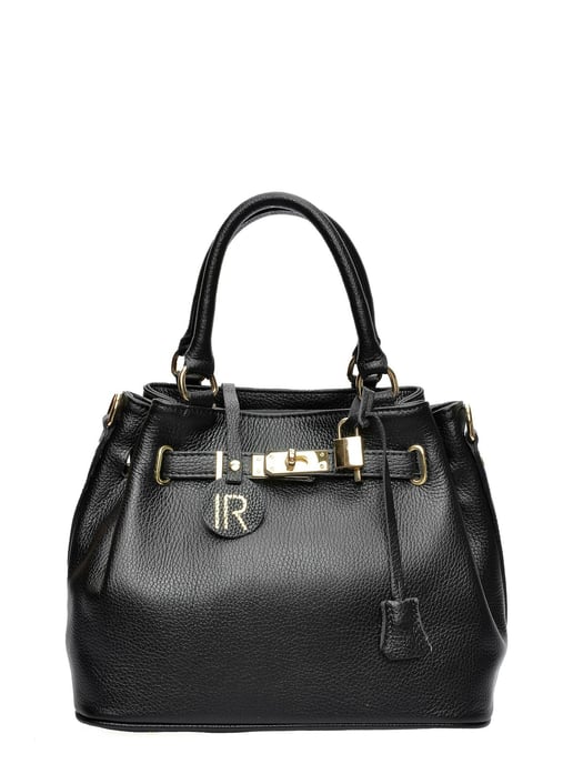 Isabella Rhea Zwart Rundleer Tas - Image 1