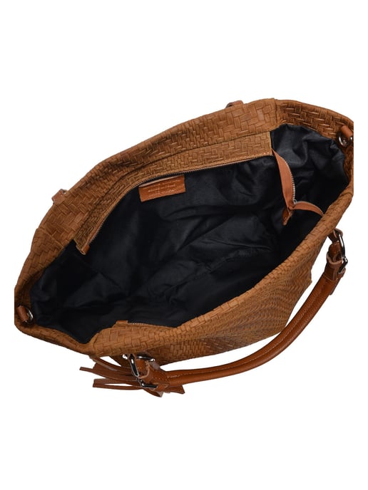 Roberta M COGNAC Rundleer Tas - Image 4