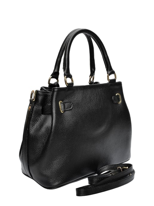 Isabella Rhea Zwart Rundleer Tas - Image 2