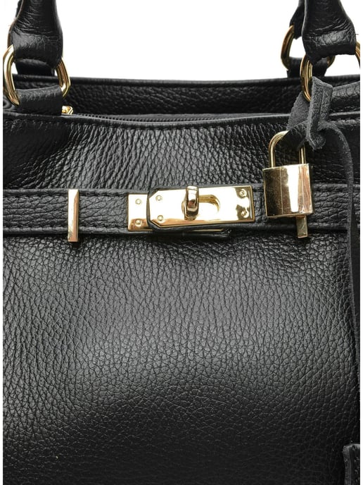 Isabella Rhea Zwart Rundleer Tas - Image 3