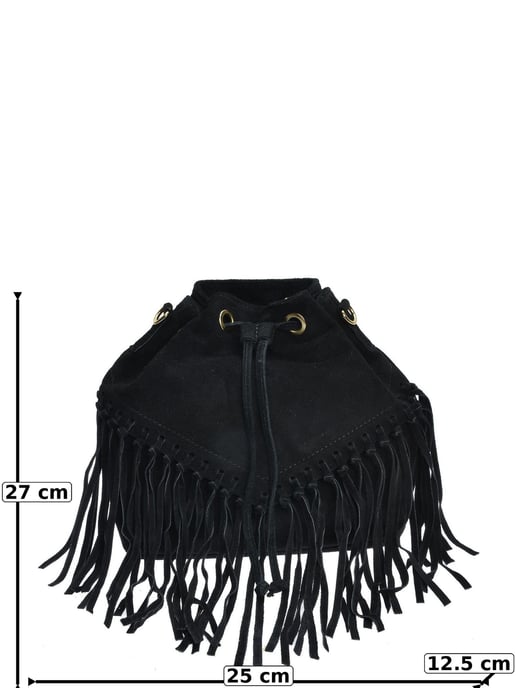 Roberta M Black Cowhide Leather Shoulder Bag - Image 6
