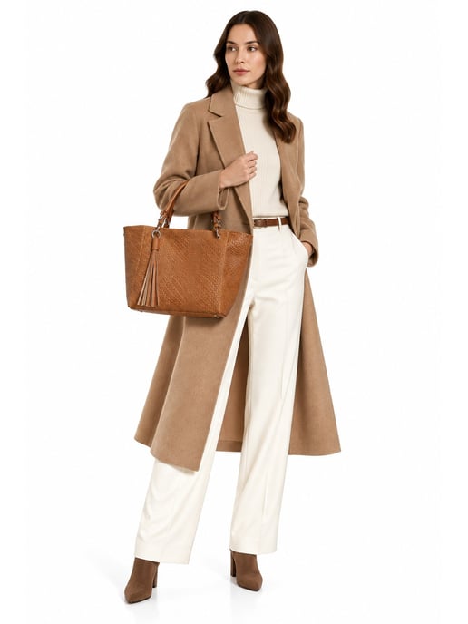 Roberta M COGNAC Rundleer Tas - Image 6