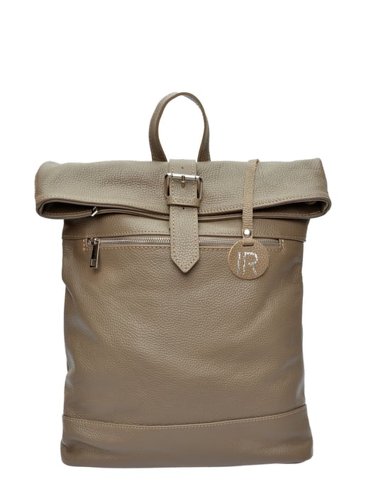 Isabella Rhea Beige Rundleer Tas - Image 1